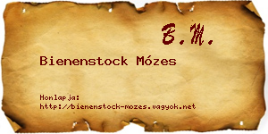 Bienenstock Mózes névjegykártya